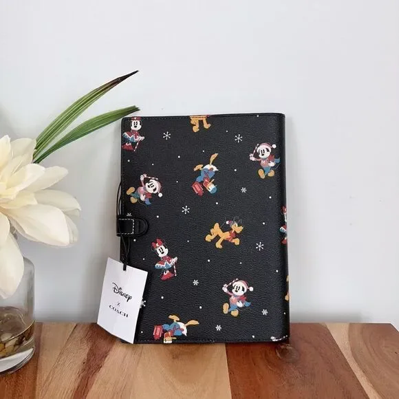 NWT‎ Coach Disney X Coach Notebook With Holiday Print - Picture 3 of 5